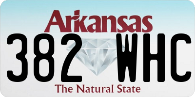 AR license plate 382WHC
