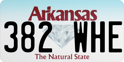 AR license plate 382WHE