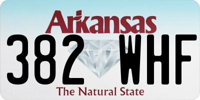 AR license plate 382WHF