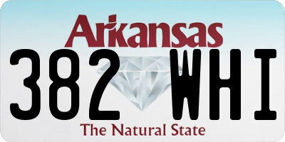AR license plate 382WHI