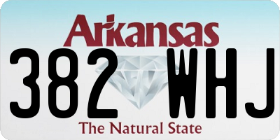 AR license plate 382WHJ