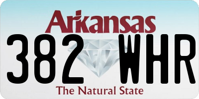 AR license plate 382WHR
