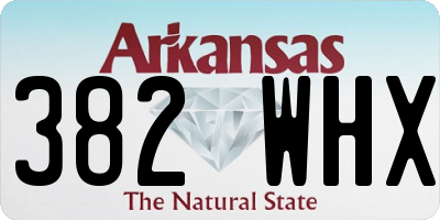 AR license plate 382WHX