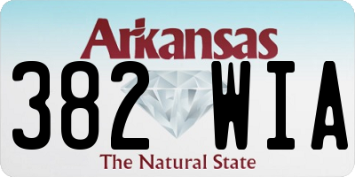 AR license plate 382WIA