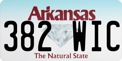 AR license plate 382WIC