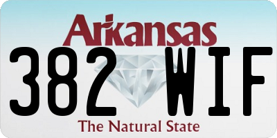 AR license plate 382WIF