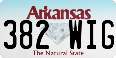AR license plate 382WIG
