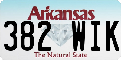 AR license plate 382WIK