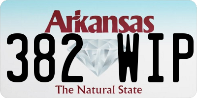 AR license plate 382WIP