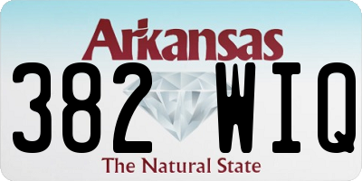 AR license plate 382WIQ