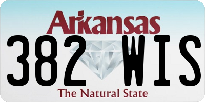 AR license plate 382WIS