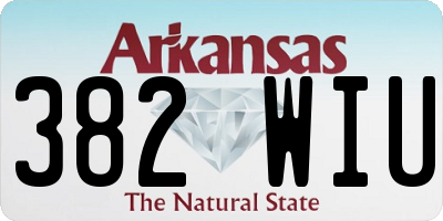 AR license plate 382WIU