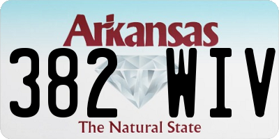 AR license plate 382WIV