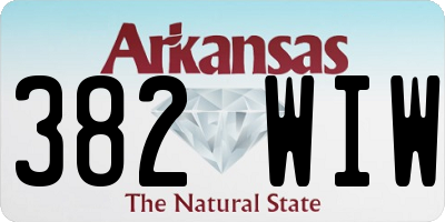 AR license plate 382WIW