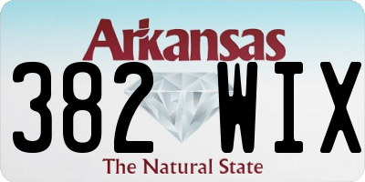 AR license plate 382WIX