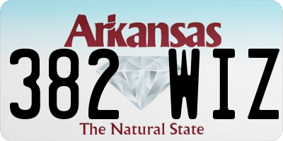 AR license plate 382WIZ