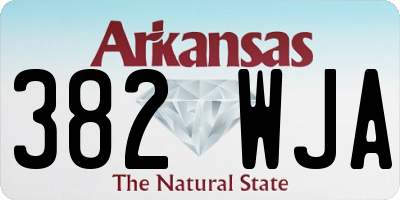 AR license plate 382WJA