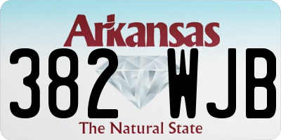 AR license plate 382WJB