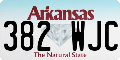 AR license plate 382WJC