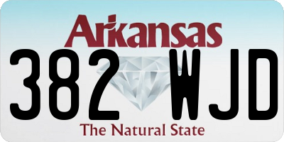 AR license plate 382WJD