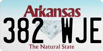 AR license plate 382WJE