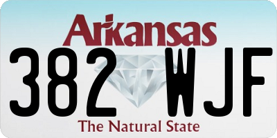 AR license plate 382WJF