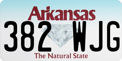 AR license plate 382WJG