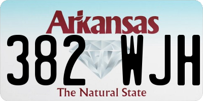 AR license plate 382WJH