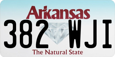 AR license plate 382WJI
