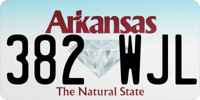 AR license plate 382WJL