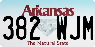 AR license plate 382WJM