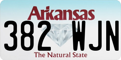 AR license plate 382WJN