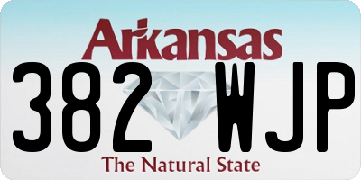 AR license plate 382WJP