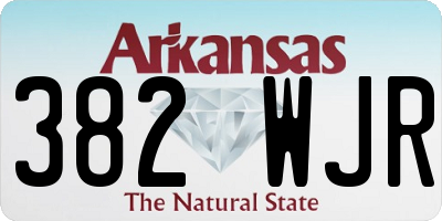 AR license plate 382WJR