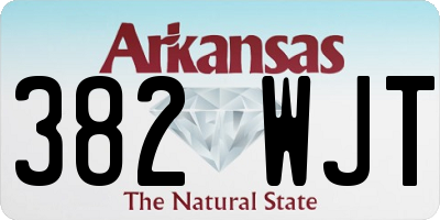 AR license plate 382WJT