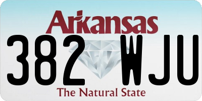 AR license plate 382WJU