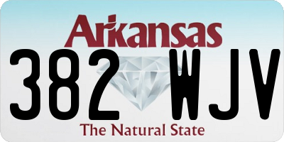 AR license plate 382WJV