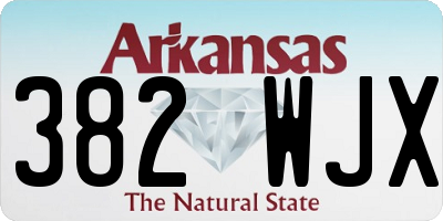 AR license plate 382WJX