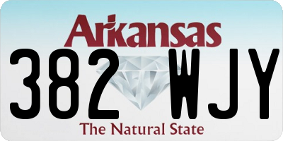 AR license plate 382WJY