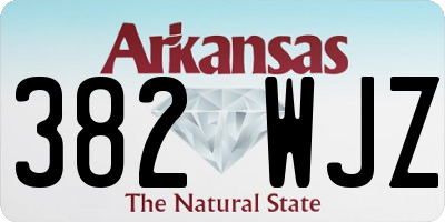 AR license plate 382WJZ