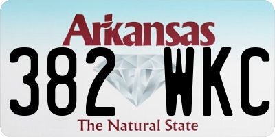 AR license plate 382WKC