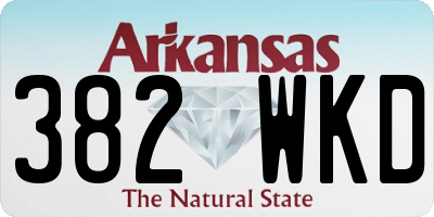 AR license plate 382WKD