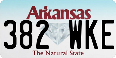 AR license plate 382WKE