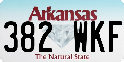 AR license plate 382WKF