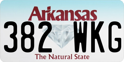 AR license plate 382WKG