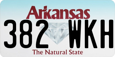 AR license plate 382WKH