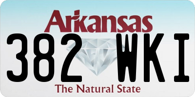 AR license plate 382WKI