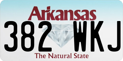 AR license plate 382WKJ