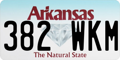 AR license plate 382WKM