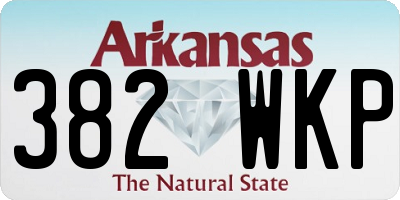 AR license plate 382WKP